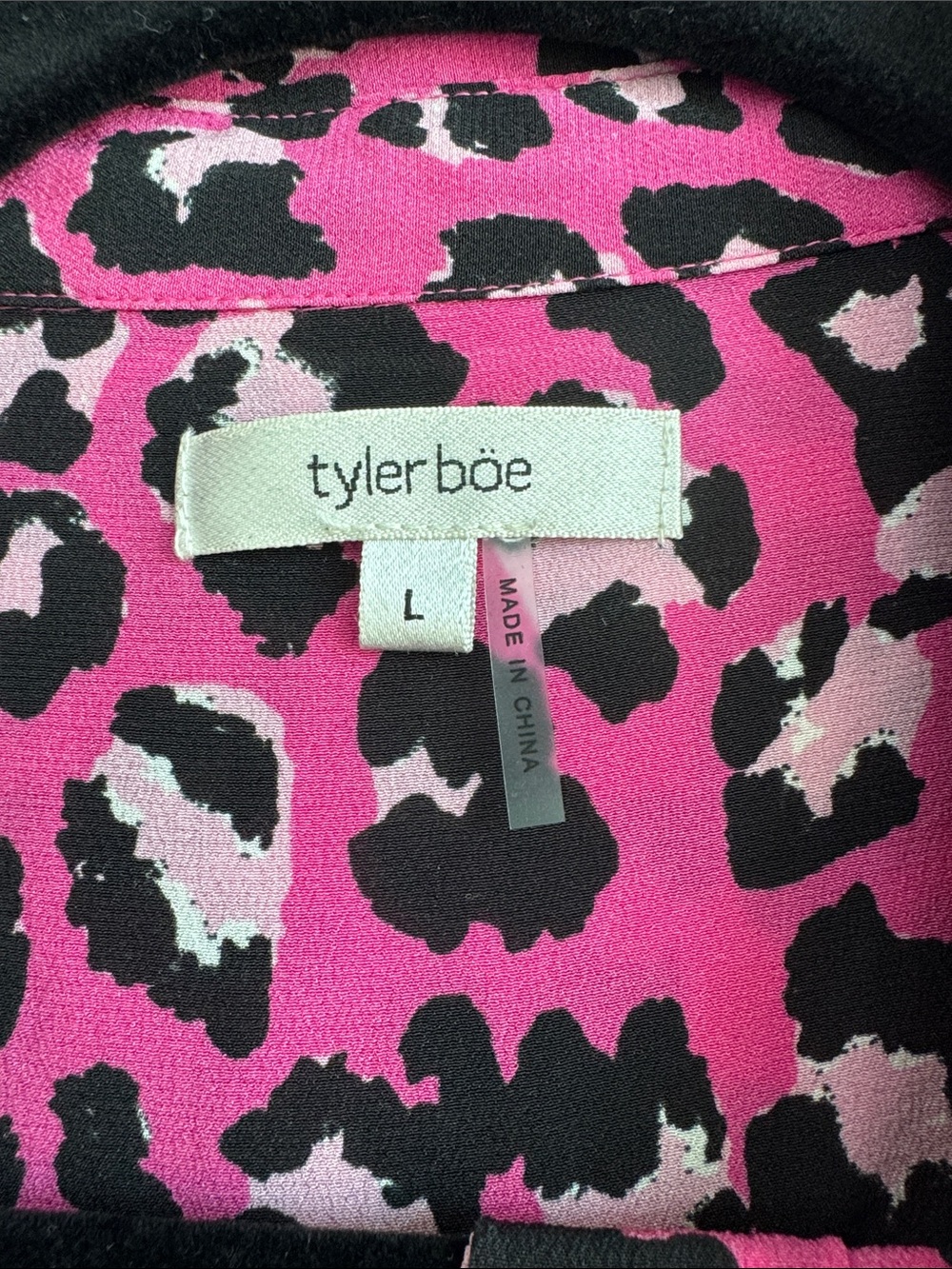 Tyler Boe Pink and Black Leopard Print Dress - Picture 2 of 4